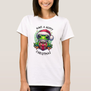 Camiseta Tenha um Natal feliz   Sapo Pun