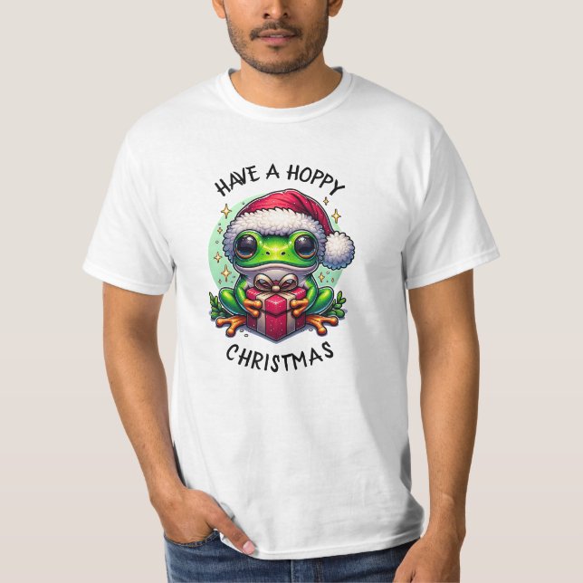 Camiseta Tenha um Natal feliz | Sapo Pun (Frente)