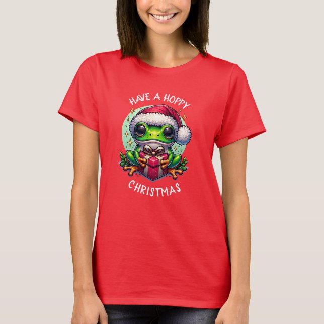 Camiseta Tenha um Natal feliz | Sapo Pun (Frente)