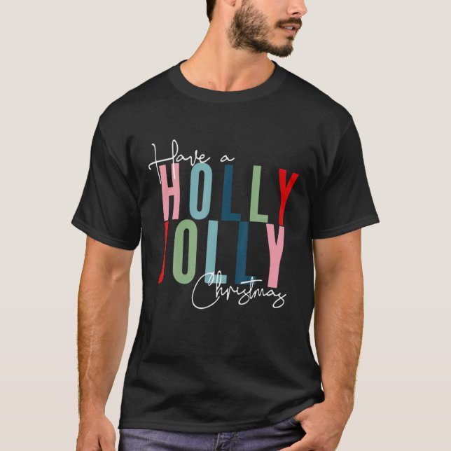 Camiseta Tenha Um Natal Holly Xmas (Frente)