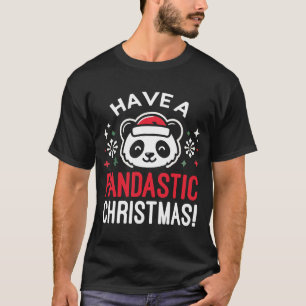 Camiseta Tenha um Natal Pandástico Férias de Panda