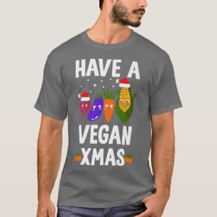 Camiseta Tenha Um Natal Vegan Com Santa Hat Avocado Vege