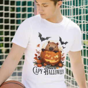 Camiseta Tenha uma Capy Halloween Capybara Halloween Engraç