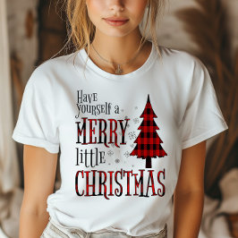 Camiseta Tenha Uma Feliz De Uma Árvore De Xadrez De Natal