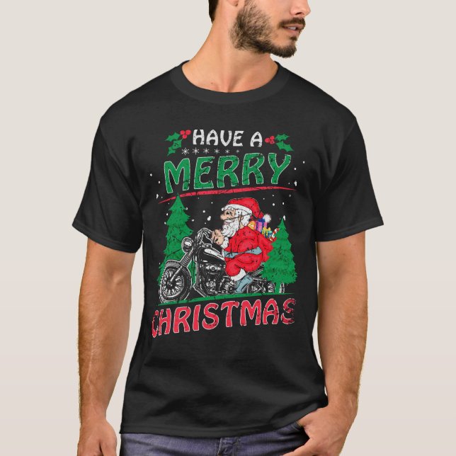 Camiseta Tenham um Feliz Papai noel de Natal (Frente)