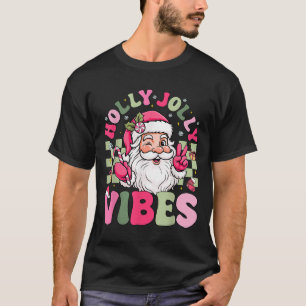 Camiseta Tenham Uma Coleta De Natal Holly Jolly Vibes W