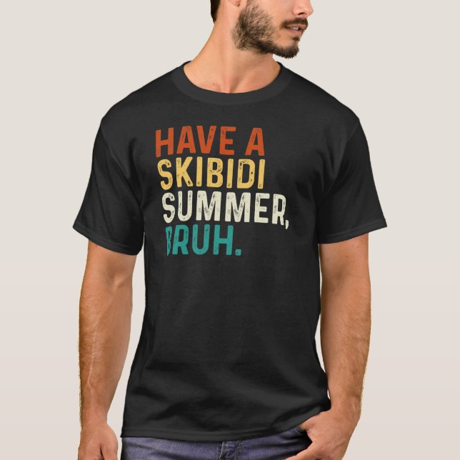 Camiseta Tenham Uma Escola Esquerda De Verão Bruh Engraçada (Frente)