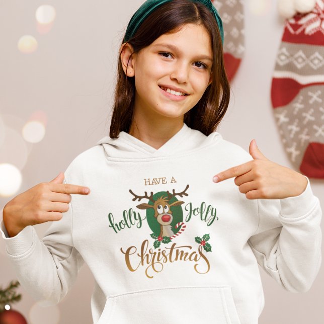 Camiseta Tenham Uma Reindeer De Natal Holly Jolly | Feriado (Criador carregado)