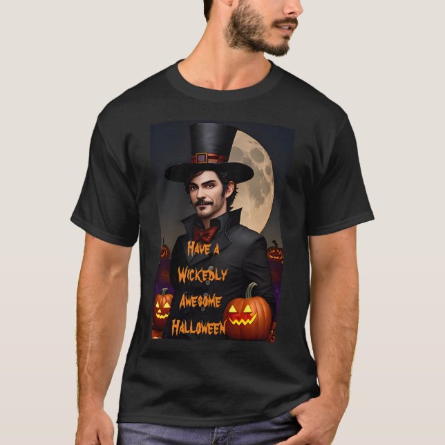 Camiseta Tenham uma varinha de Dia das Bruxas (Frente)