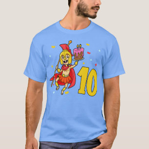 Camiseta Tenho 10 anos com aniversário de criança de espart