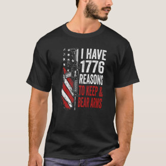 Camiseta Tenho 1776 Razões Para Manter E Carregar Armas Nos