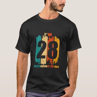 Camiseta Tenho 28 anos de acordo com o professor de matemát
