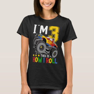 Camiseta Tenho 3 anos, é assim que eu monstro o caminhão 3