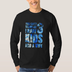 Camiseta Tenho 3 Filhos E Uma Esposa Pai Pai Pop Pai H