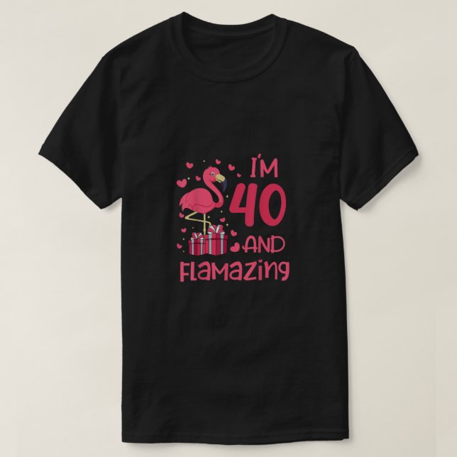 Camiseta Tenho 40 anos e aniversário de 40 anos surpreenden (Frente do Design)