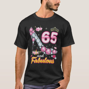 Camiseta Tenho 65 anos e um feliz aniversário de 65 anos