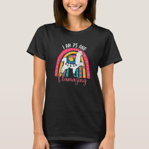 Camiseta Tenho 75 Anos E Luto Alpaca Llama 75