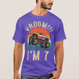 Camiseta Tenho 7 anos de idade Vroom 7 Carro de caminhoneir
