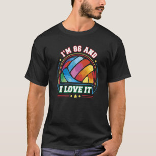 Camiseta Tenho 86 anos e adoro o 86.º aniversário dos Espor