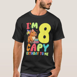 Camiseta Tenho 8 anos de Capy Birthday para mim 8 aniversár