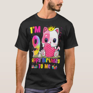 Camiseta Tenho 9 anos, 9 anos, adolescentes do aniversário,