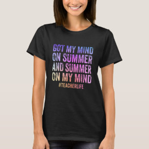 Camiseta Tenho a Mente na Vida de Professora de Verão Pro