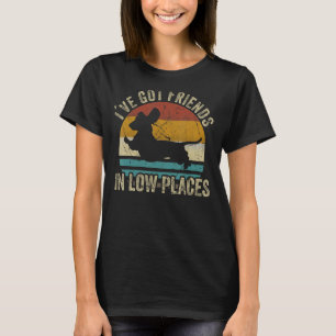 Camiseta Tenho amigos em lugares baixos, Dachshund Wie engr