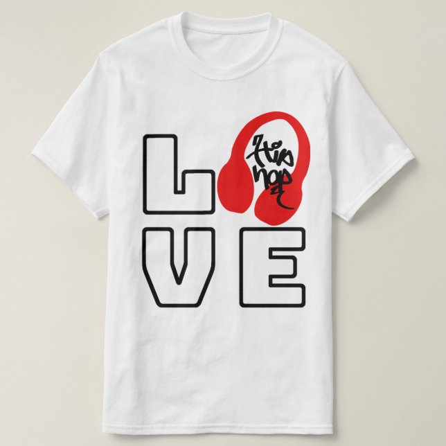 Camiseta Tenho amor por Hiphop (Frente do Design)