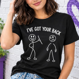 Camiseta Tenho as Suas Costas Apoio Divertido