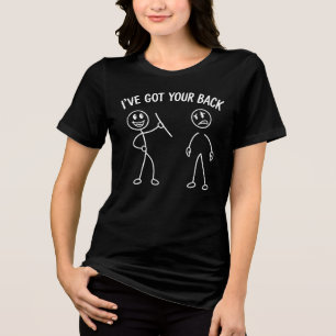 Camiseta Tenho as Suas Costas Apoio Divertido