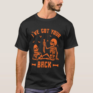 Camiseta Tenho As Suas Costas Funny Esqueleto Assustador Ha