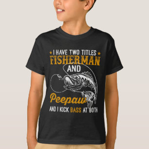 Camiseta Tenho Dois Títulos De Peixe Dia de os pais Aw B
