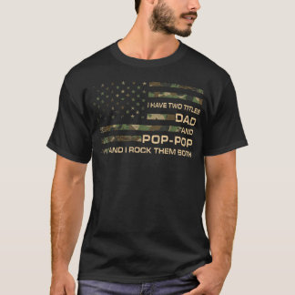 Camiseta Tenho Dois Títulos Papai e Vovô Dia dos Pais