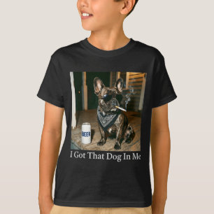 Camiseta Tenho esse cachorro em bulldog francês fumando cig