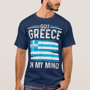 Camiseta Tenho Grécia Na Minha Mente, Homens De Bandeiras G