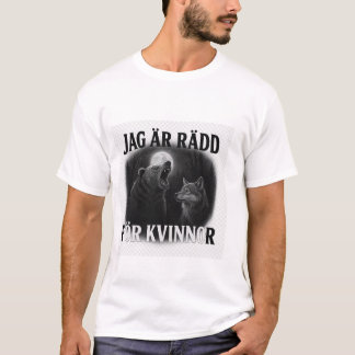 Camiseta tenho medo de mulheres
