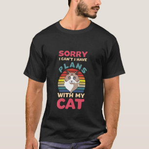 Camiseta Tenho Meus Planos Com Meu Gato De Ragdolas