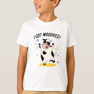 Camiseta Tenho Mooves Engraçados Dançando Vacas.