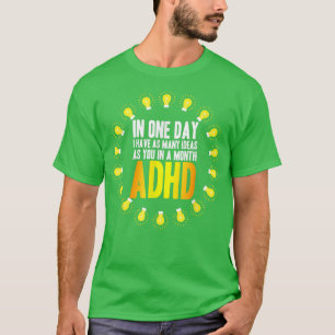 Camiseta Tenho muitas ideias de consciência ADHD765