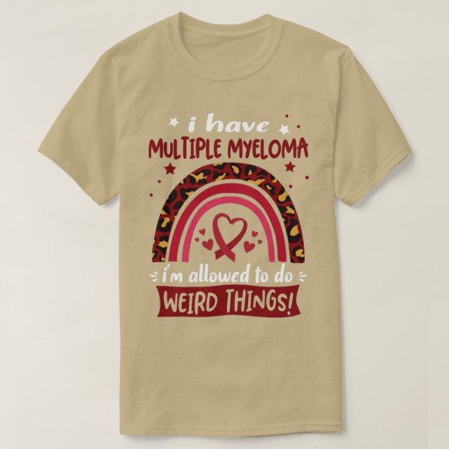 Camiseta Tenho Múltiplos Mielomas, tenho permissão para faz (Frente do Design)