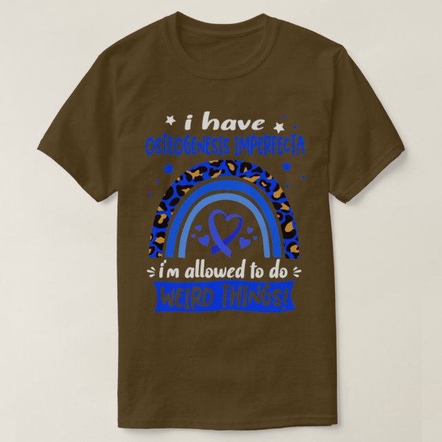Camiseta Tenho osteogênese Imperfeta que posso fazer (Frente do Design)