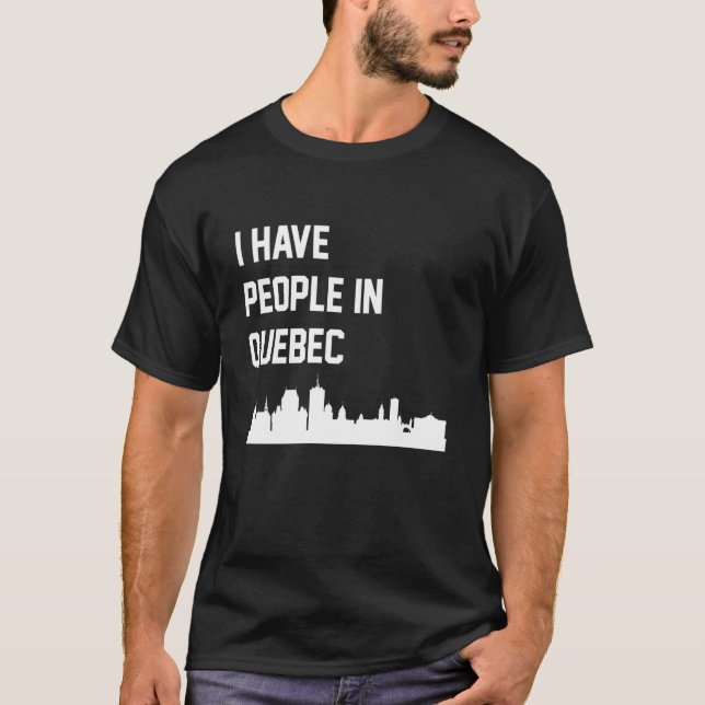 Camiseta Tenho Pessoas na Cidade de Quebec Canadá (Frente)