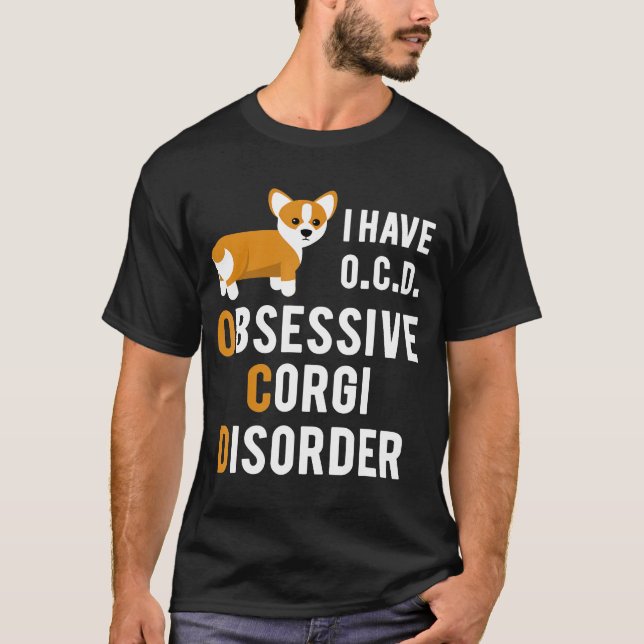 Camiseta Tenho Piada Obsessiva De Corgi (Frente)