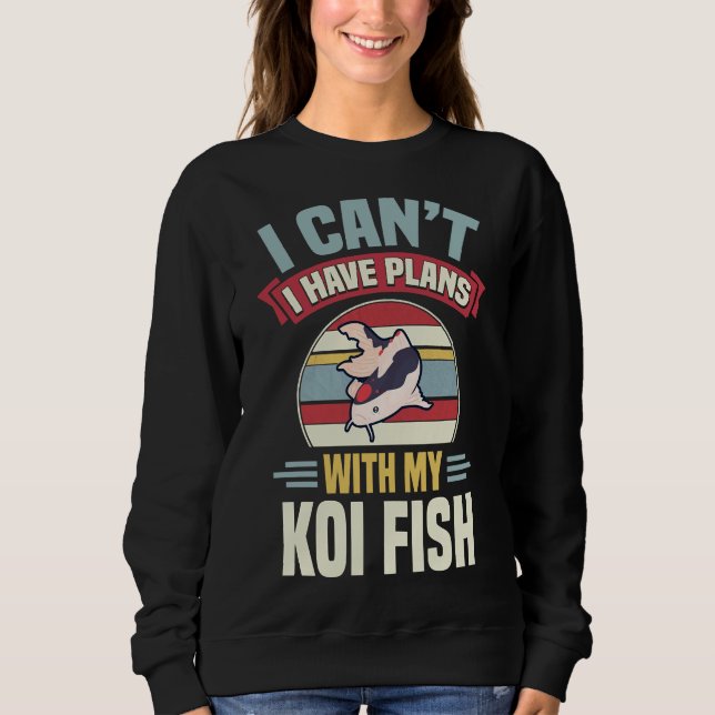 Camiseta Tenho Planos Com Meu Tanque De Peixes De Koi E Aq (Frente)
