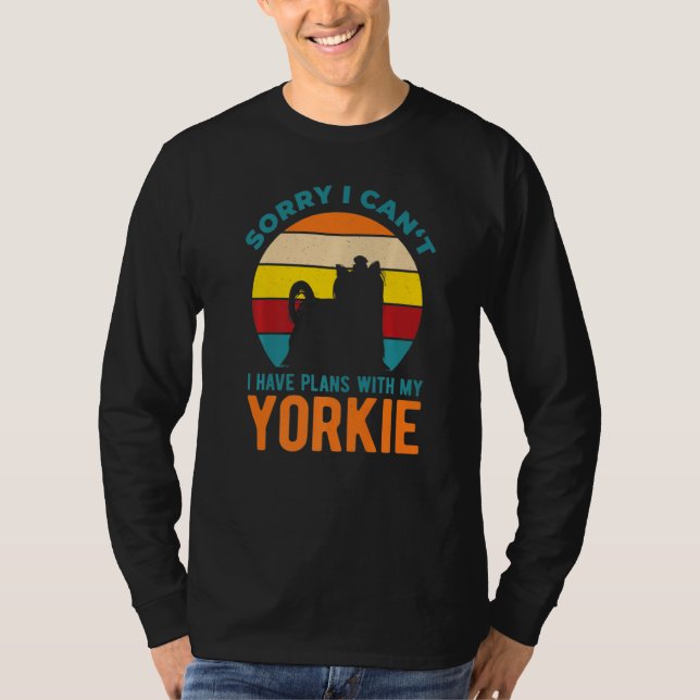 Camiseta Tenho Planos Com Meu Yorkshire Terrier Yorkie (Frente)