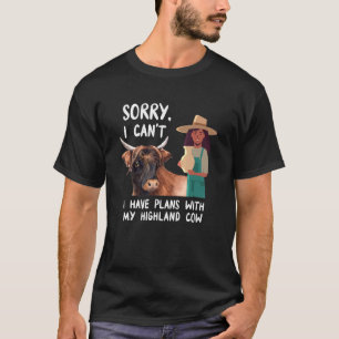 Camiseta Tenho Planos Com O Meu Agricultor Escocês De Vaca