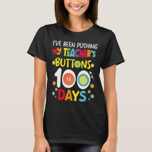 Camiseta Tenho Pressionado Meus Professores Botões 100 Dias