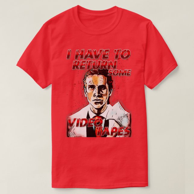 Camiseta tenho que devolver algumas fitas de vídeo 1 (Frente do Design)
