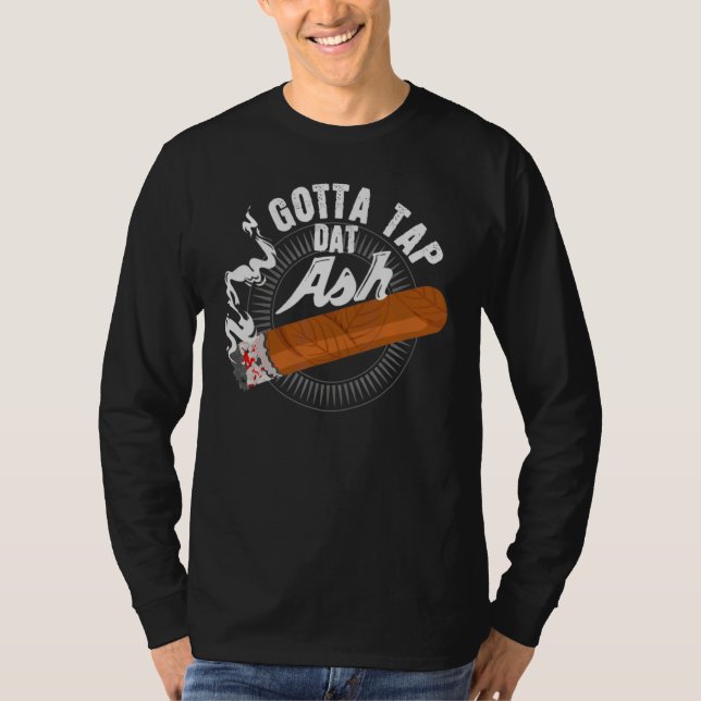 Camiseta Tenho que tocar em Design de fumante de cigarro de (Frente)