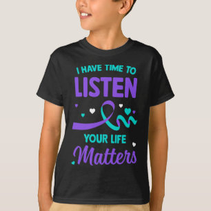 Camiseta Tenho Tempo Para Ouvir O Suicídio Mental Da Saúde